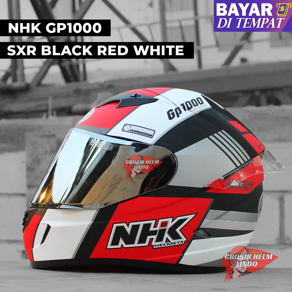 NHK GP1000 SXR RED DOFF PAKET GANTENG XXL_HELM NHK GP1000 MOTIF SXR ORIGINAL_FREE TAS NHK HELMET ORI
