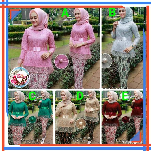 batik brukat kembaya/setelan baju kebaya rok plisket