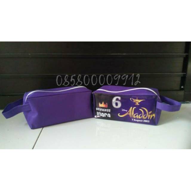 

Souvenir ultah tempat pensil custom size 20x10x10 cm