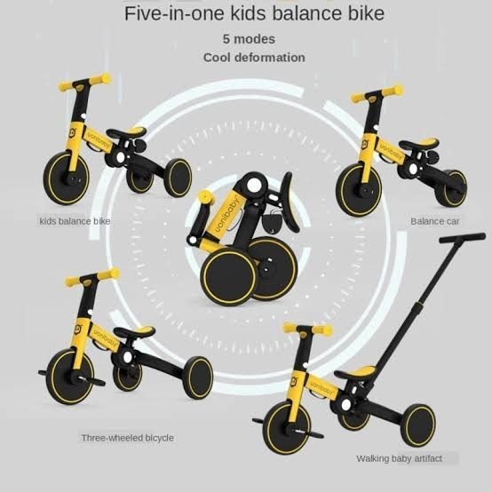 Sepeda Anak Baby Bayi / Balance Bike Lipat UONIBABY 5 IN 1 + Dorongan