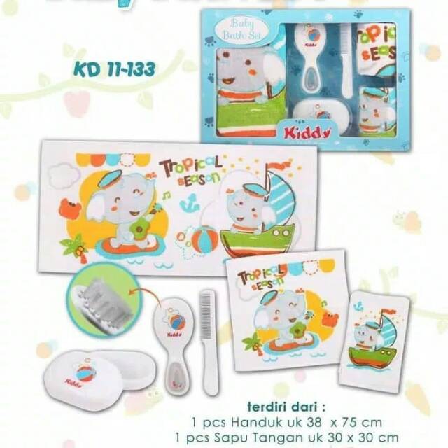 Kiddy Baby Bath KD11133 / Kado Peralatan Mandi Baby Set Lengkap / Two Angels Gift Set Y1