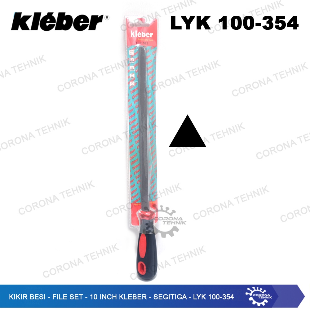 LYK 100-354 - Kikir Besi - File Set - 10 Inch Kleber - Segitiga