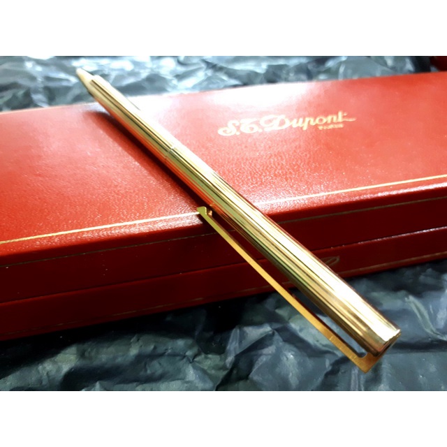 

Pulpen Mewah S.T. Dupont Seri 50FLH51 18K Gold Plated Original With Box Paper