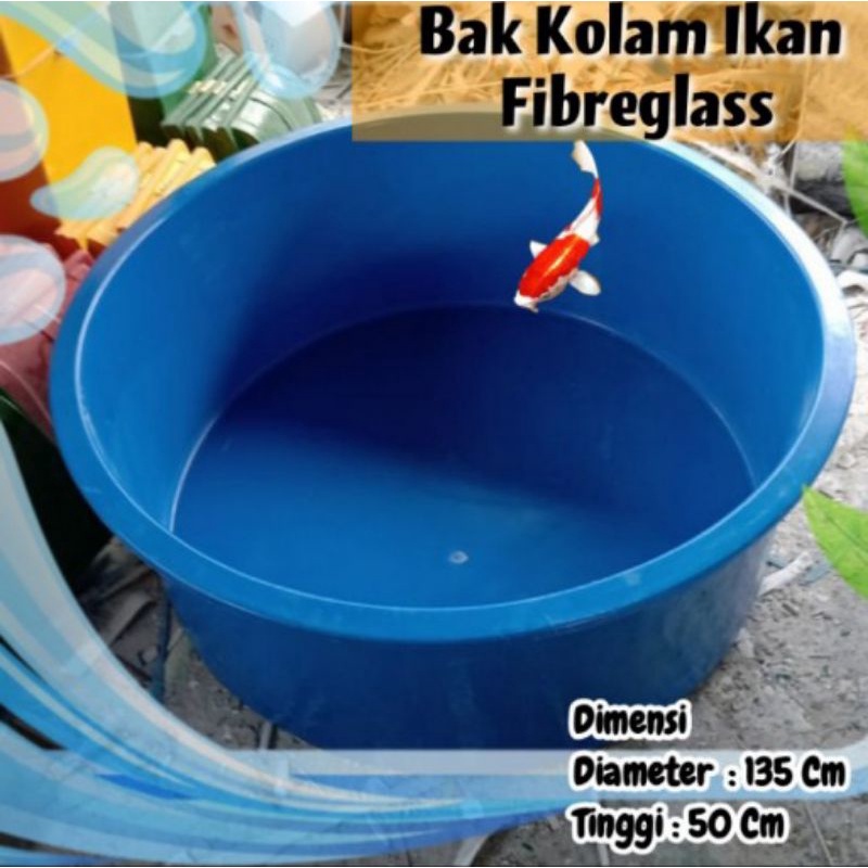Bak ikan / kolam ikan / bak fiber glass / bak ikan portabel