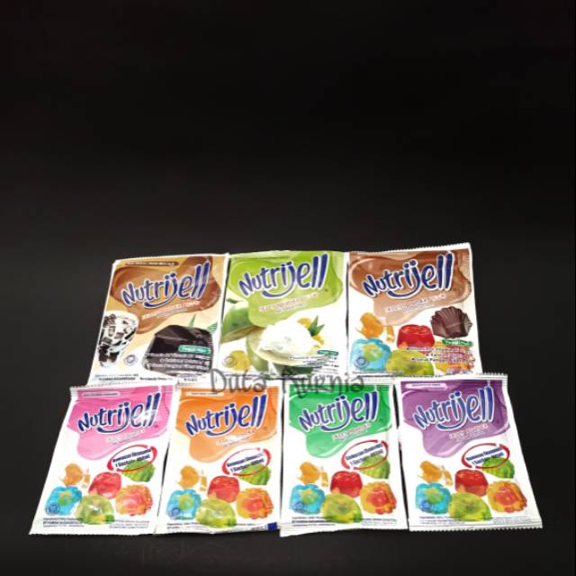 Nutrijell Agar-agar Nutrijel Pudding Jelly Kelapa Muda Cincau Coklat Melon Kurma Strawberry Anggur Jeruk