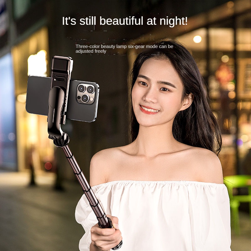 TONGSIS 4in1 R1S Tripod BLUETOOTH remote control LED FLASH selfi stick tongkat tomsis macaron