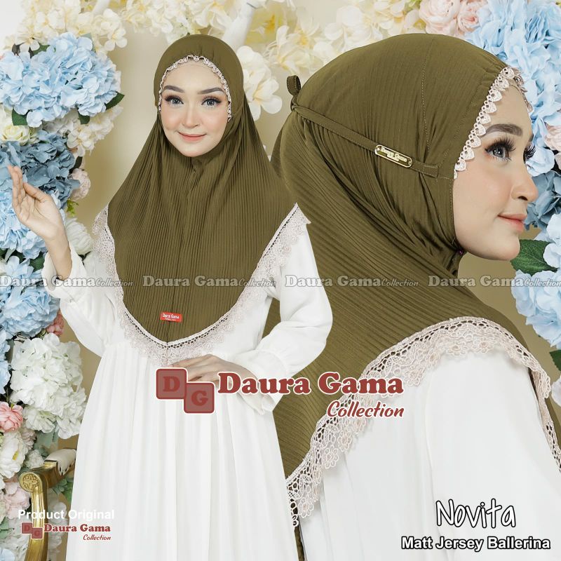 Hijab instan/Bergo NOVITA ori DAURAGAMA