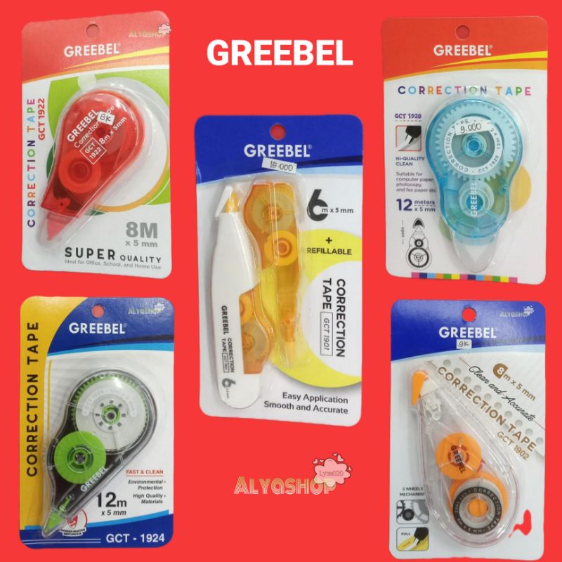 GREEBEL CORRECTION TAPE GCT- 1901 GCT-1902 GCT-1920 GCT-1922 GCT-1924