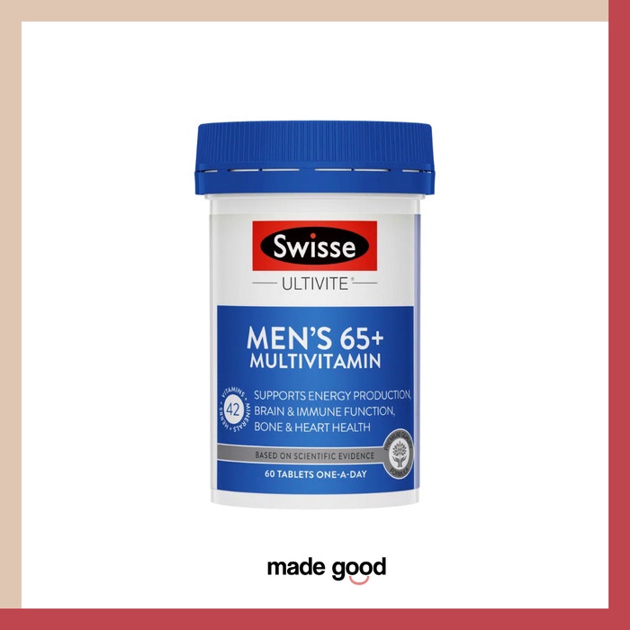 

Swisse Australia Men Ultivite 65+ Multivitamin Stamina Vitality Energy