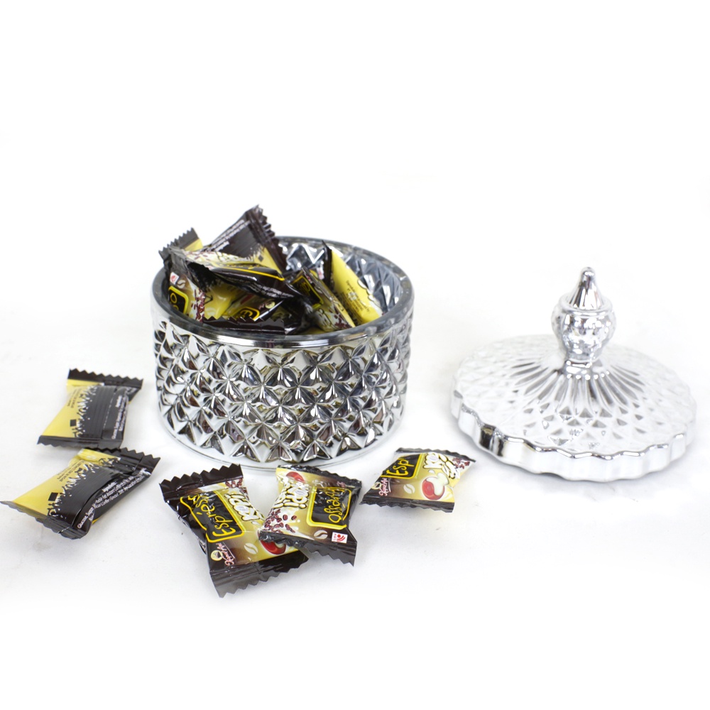 FM - Toples Kaca Betawi Silver Candy Box 10 cm