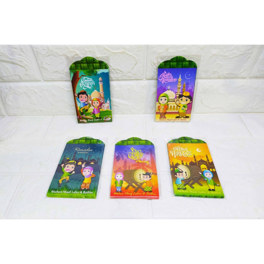 (5 pack) Angpao Lebaran SEDANG Bundle Mix ANAK SOLEH - Angpao THR