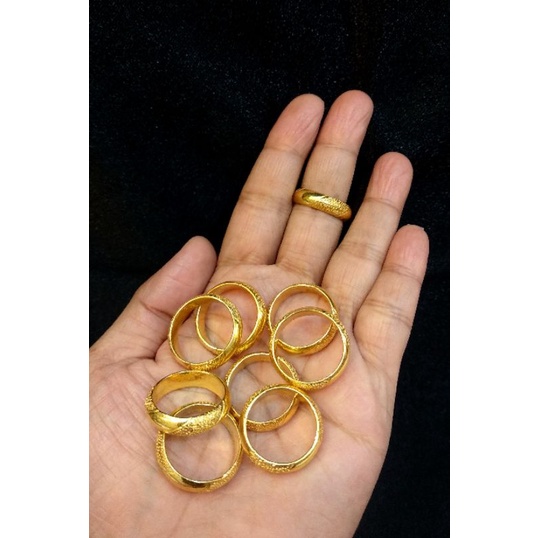 CINCIN REPLIKA MAS 24 KARAT MODEL POLOS PASIR