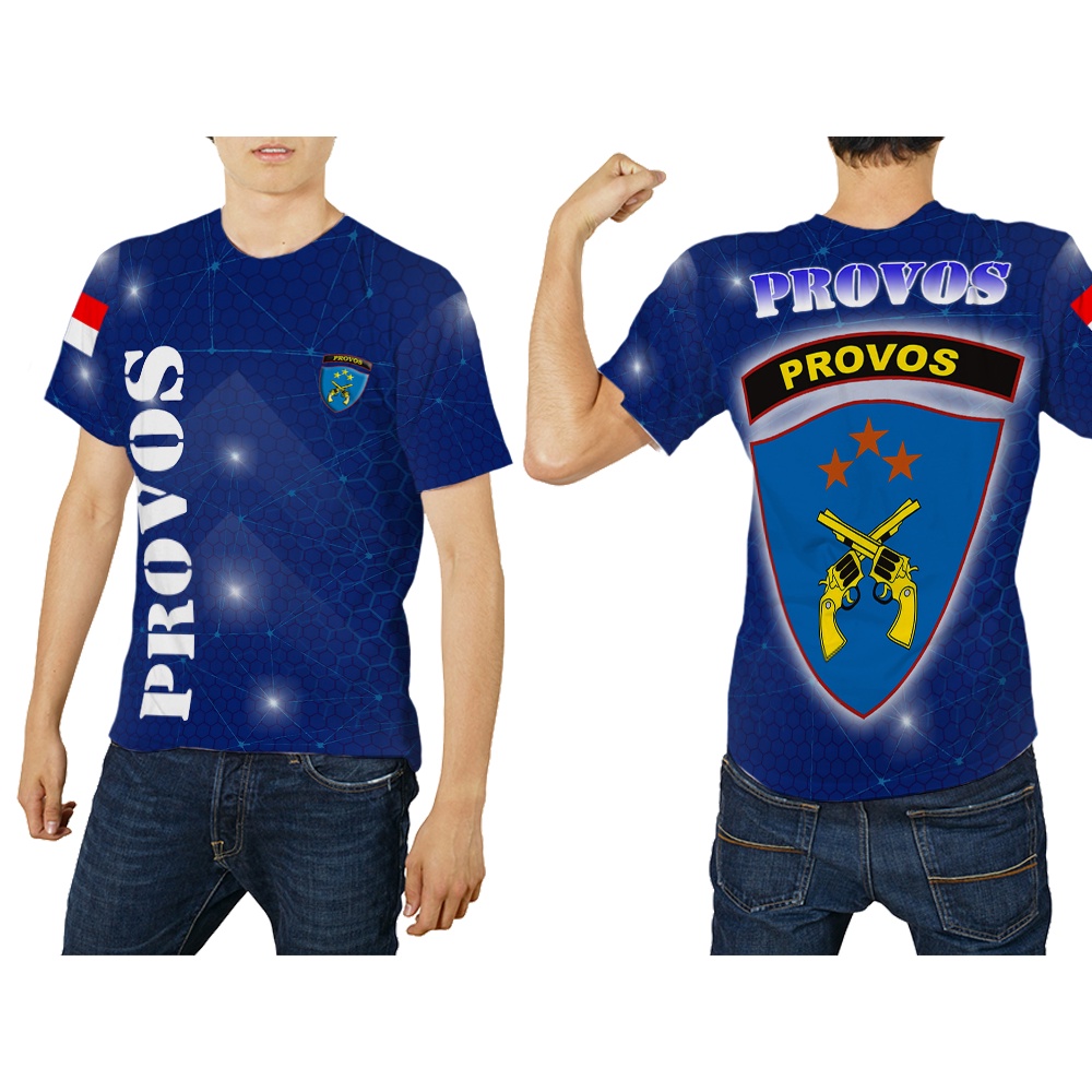 TiniShop - Kaos Provos Polri / Provos TNI / Kaos Provos Pria 3D FullPrint