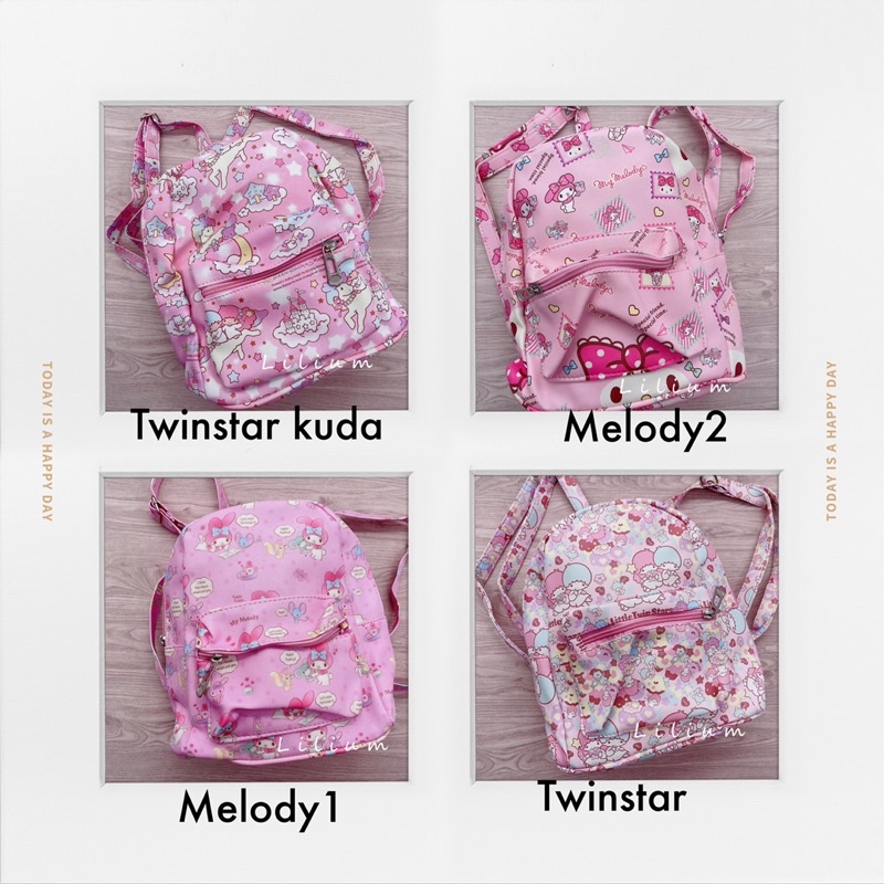 Tas Punggung ransel Sekolah - Backpack Bag Small Hello Kitty My Melody