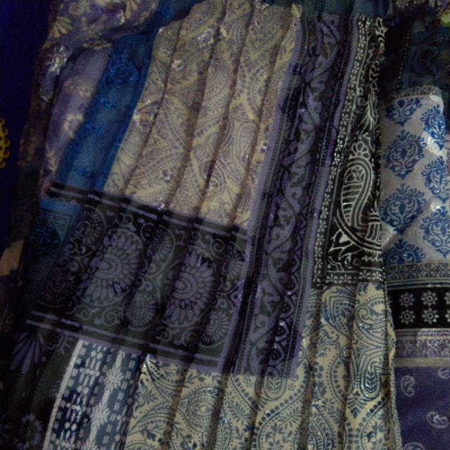 Baju Gamis Wanita Terbaru Gamis Bahan Cerutti Kombinasi 9-0103 Batik