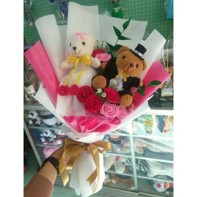 Kado Pernikahan / Buket Pengantin / Buket Boneka Pengantin