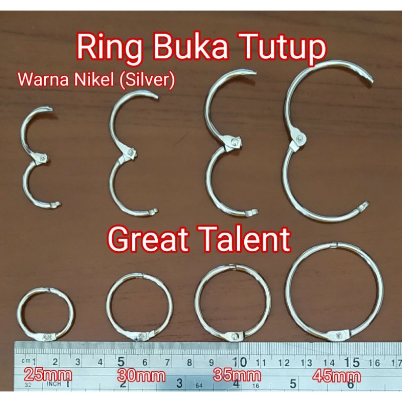 

Ring RBT Nikel Silver - Ring Buka Tutup - Ring Binder - Ring Buku Katalog Sample - 1 pcs