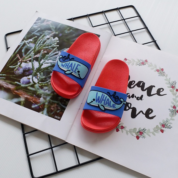 plazababyku SANDAL WHALE Sandal Anak Selop Karet Import Berkualitas 1-8 Tahun