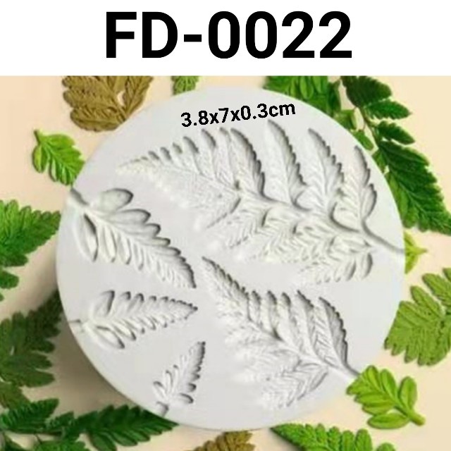 

FD-0022 CETAKAN SILIKON COKLAT FONDANT JELLY DAUN PAKIS FERN TERBARU