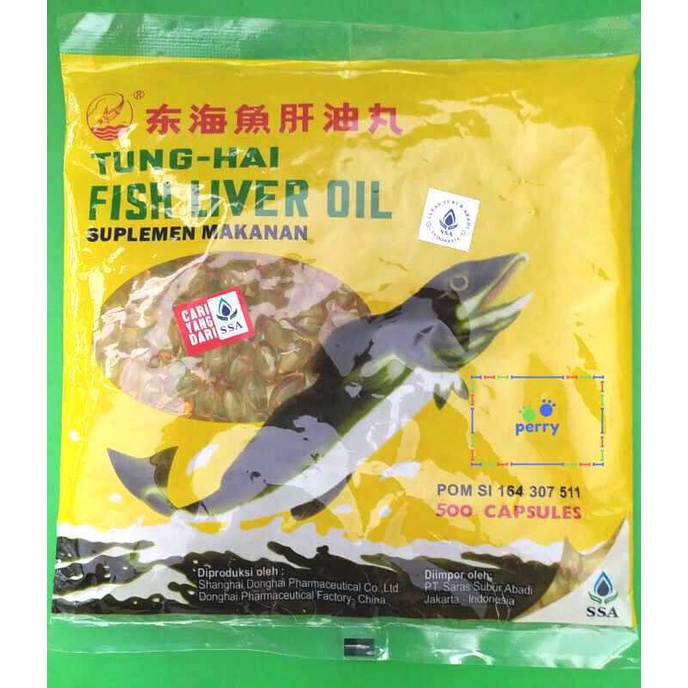 Minyak Ikan TUNG-HAI FISH LIVER OIL SSA 500 kapsul