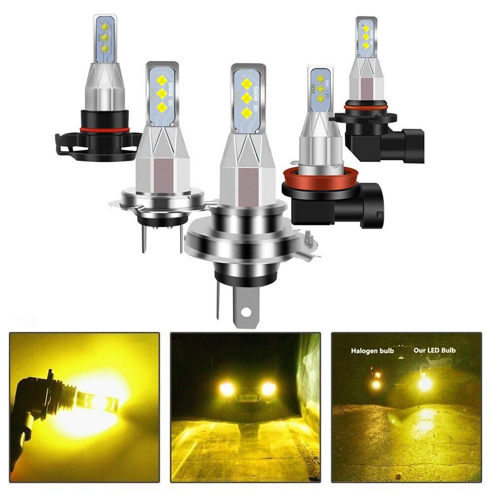 Populer 2pcs Lampu Kabut Mobil Kuning Terang Super Terang Hi/Low Kit Beam LED 80W DRL