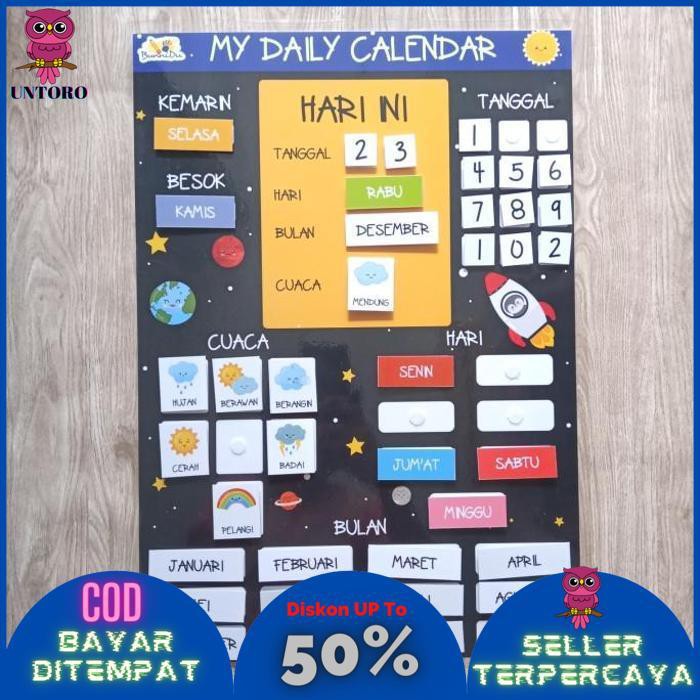 

BAYAR DITEMPAT Mainan Montessori - Kalender Anak - Kalender montessori SALE