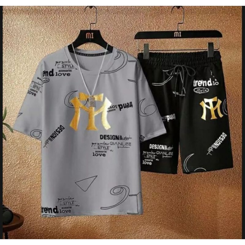 STELAN PRIA / BAJU SET PRIA  / SATU SET BAJU FASHION PRIA /BAJU STELAN COWOK / SET BAJU MT PRIA / SET BAJU ATASAN KAOS T-SHIRT + PLUS CELANA PENDEK / BAJU PRIA STELAN KAOS DISTRO PRIA DAN CELANA CASUAL FASHION KOREA TREND