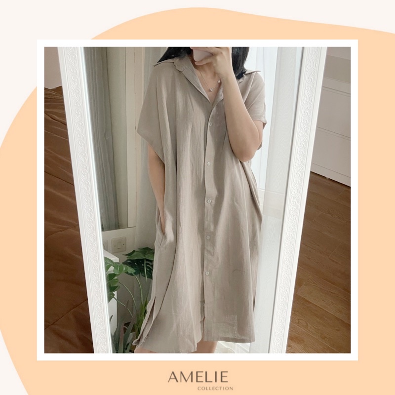 ATHENA LINEN DRESS - oversized dress