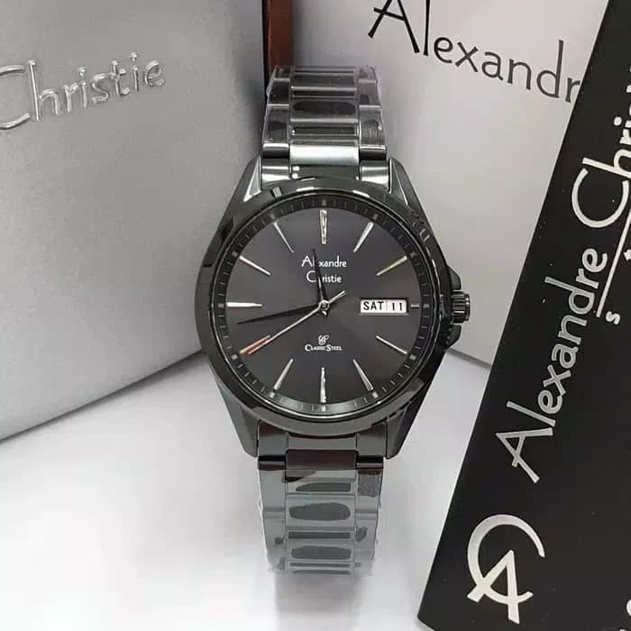 Alexandre Christie AC 8592 ME BIPBA Men Black Dial Black Stainless Steel