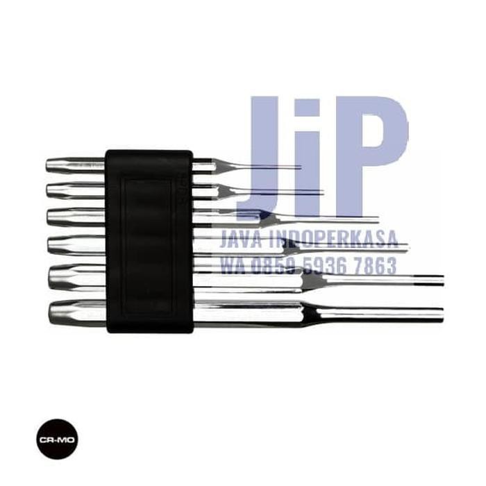 LIPPRO parallel pin punch set 6 pcs ukuran 2- 8 mm onderdil