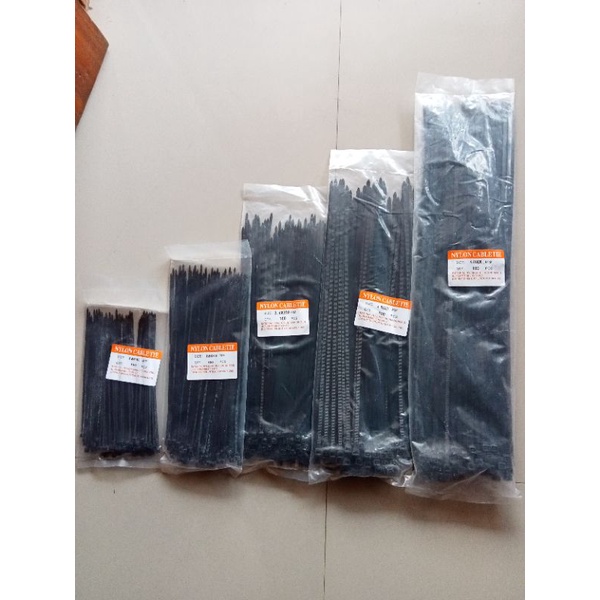 

kabel ties / KABELTIES CAPLETIE 2.5x100. 3.6X150. 2.5X200. 3.6X250. 4.8x300. 4.8x400 TALI PENGIKAT cekak kabel TALI TIS TALITIS