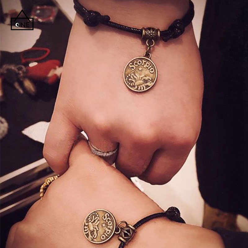 COD❤Gelang Zodiak Konstelasi Rasi Bintang Astrologi Perbintangan Horoskop Bracelet Tidak ada A one