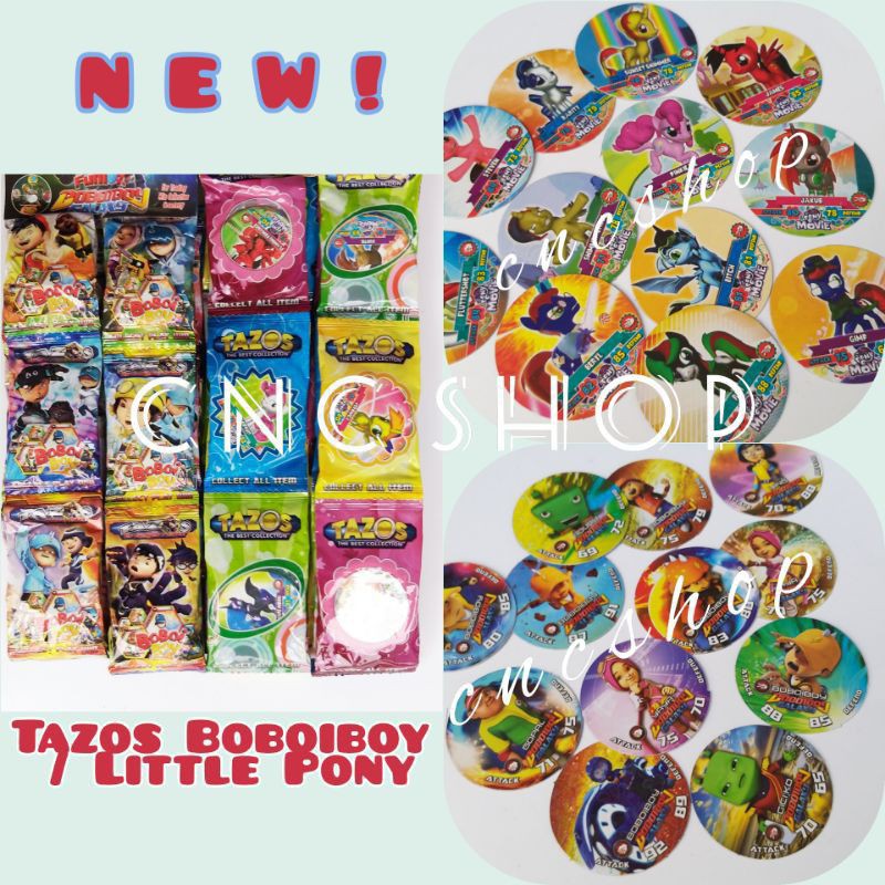 Mainan Tazos Trading Card Boboiboy dan Little Pony Bagus Lucu