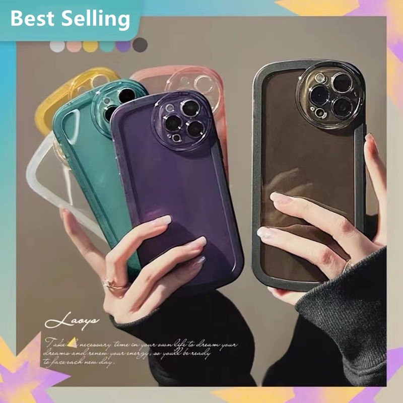 Soft Case TPU Pelindung Lensa Bulat Multi Warna Tahan Banting Untuk IPhone 7 8 Plus 11 6 6s 13 XR X XS SE 2020