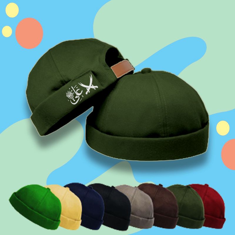 Miki Hat Sahabat Nabi Ali Zulfikar peci Miki Hat Topi Brimless ALI BIN ABI THALIB