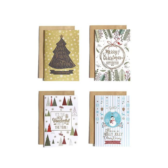 

Buruan Beli - Paket Isi 4 Kartu Natal / Christmas Card Harvest - Happy B