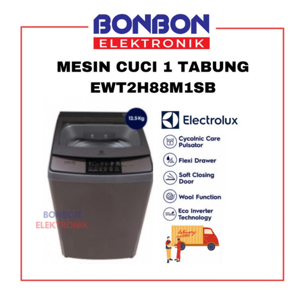 Electrolux Mesin Cuci 1 Tabung 12.5KG EWT 2H88 M1SB / EWT2H88M1SB