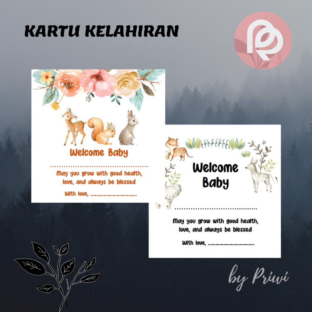 Jual KARTU UCAPAN KELAHIRAN BAYI | KARTU UCAPAN WELCOME BABY | Shopee