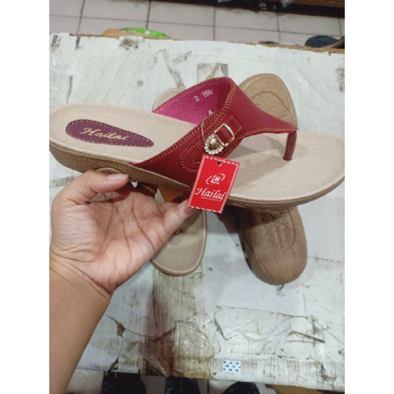 Sendal cewek lepes jepit wanita merek hailai model terbaru