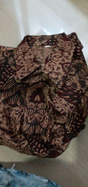 Bswart Batik Hrb026 Kenongo Hem Pendek Padi Pekalongan M L Xl Batik Pria Murah Modern Grosir