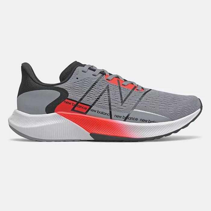 Perlengkapan Lari New Balance Fuelcell Propel V2 Mens Road Running - Steel With Black