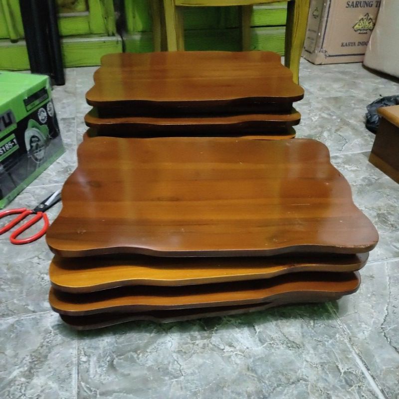 Meja Lipat Plong Kayu Jati - Dampar Ngaji Kayu Jati - Meja Belajar Kayu Jati BESAR Ukuran 60 x 40 x 