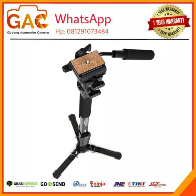 Monopood yunteng VCT-288 VCT288 for kamera video fluid head