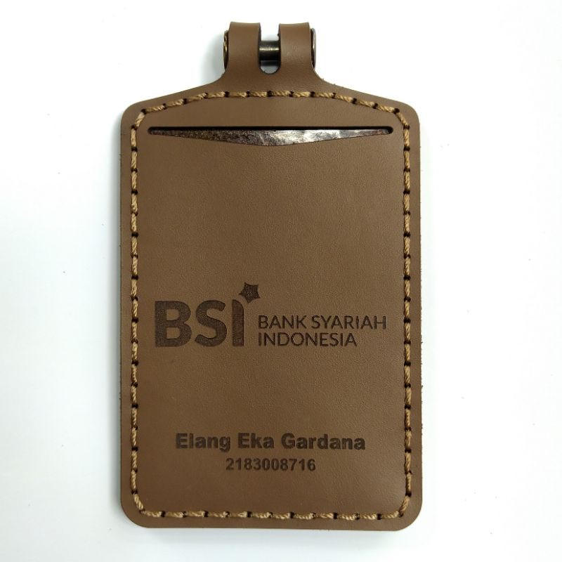 Id card holder BSI / id card holder kulit / id card holder Bank Syariah Indonesia