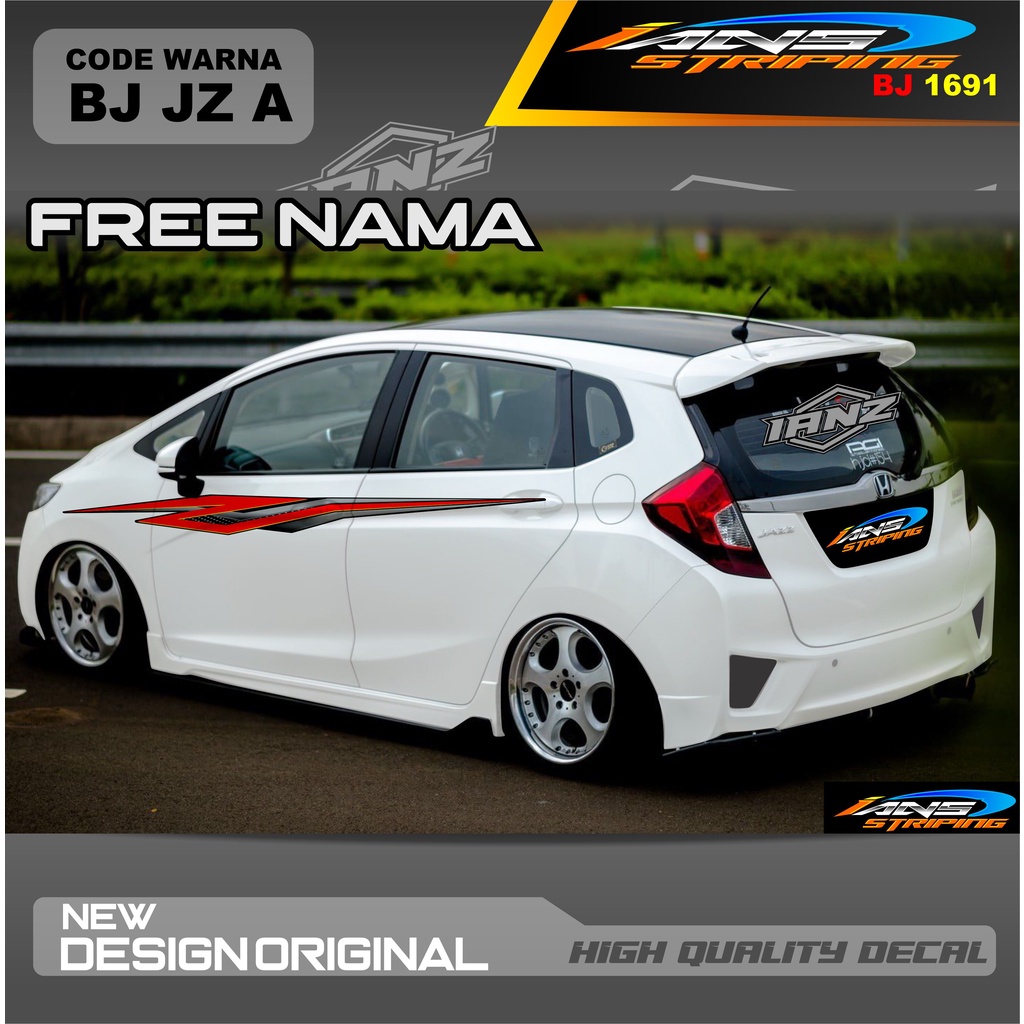 STIKER LIST BODY SAMPING MOBIL BRIO TERMURAH / VARIASI STIKER MOBIL STRIPING / STIKER MOBIL AYLA / STIKER MOBIL AGYA