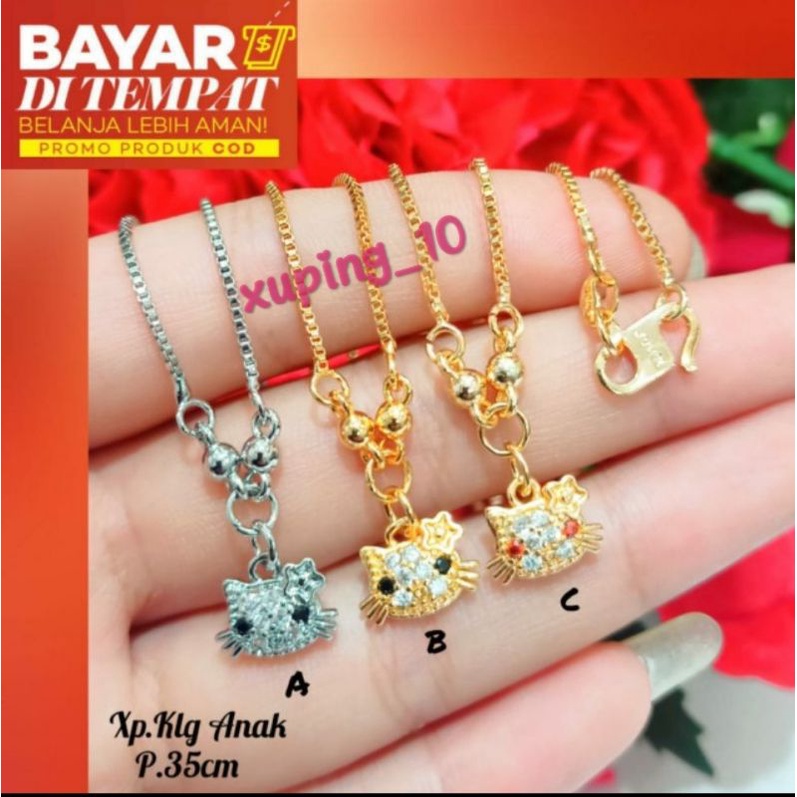 Perhiyasan Xuping Kalung Anak Hello kitty Mata (COD)