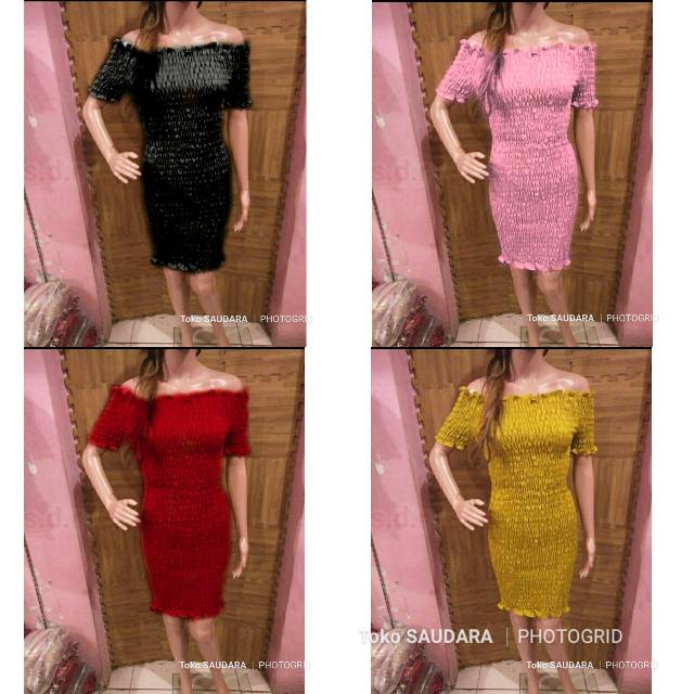 Dress full kerut ( dress bodycoon kerut)