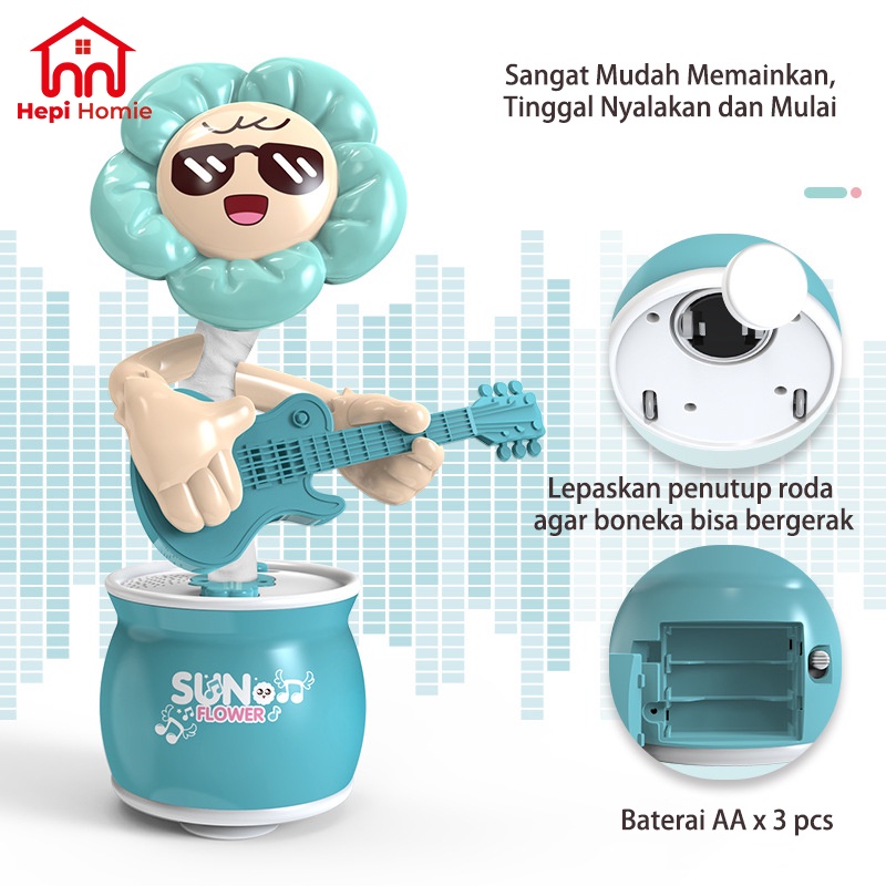 [HH] CACTUS TOY DANCE DANCING LED / BONEKA KAKTUS PINTAR JOGET GOYANG MENARI NGOMONG REKAM BICARA