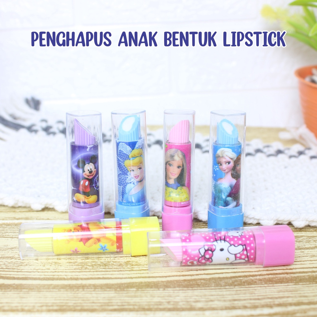 

Penghapus Alat Tulis Anak Penghapus Model Lipstik Karakter Lucu Warna Warni