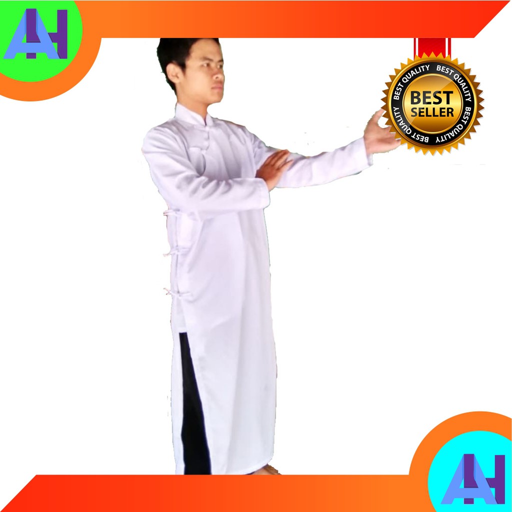 Jubah Baju tradisional China Jubah Wingchun atau Wushu Master Cosplay